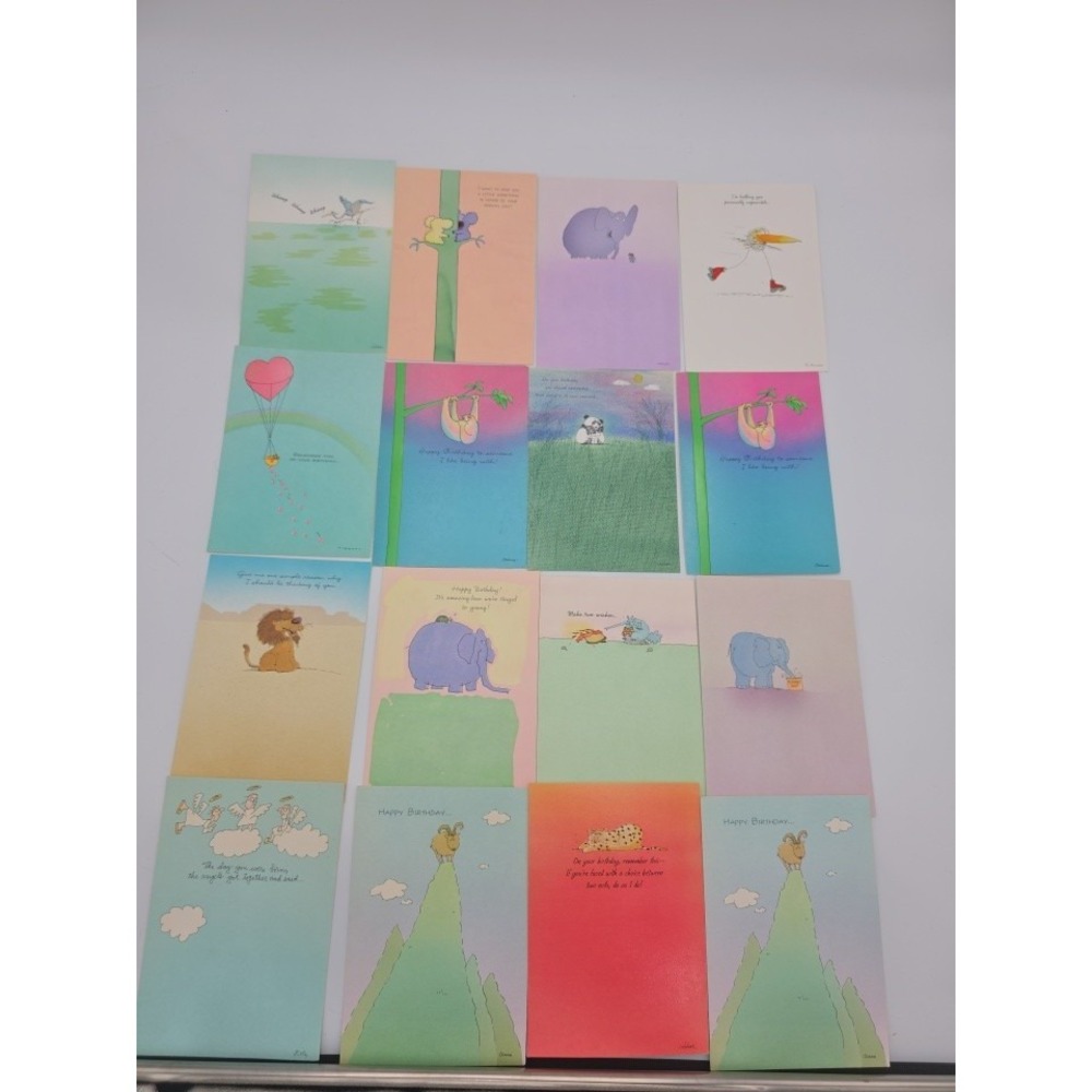 Vtg Hallmark Happy Birthday Funny Greeting Cards UNUSED Envelopes Lot of 16 80s